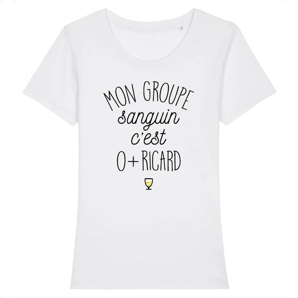 T-Shirt femme GROUPE SANGUIN O + PASTIS