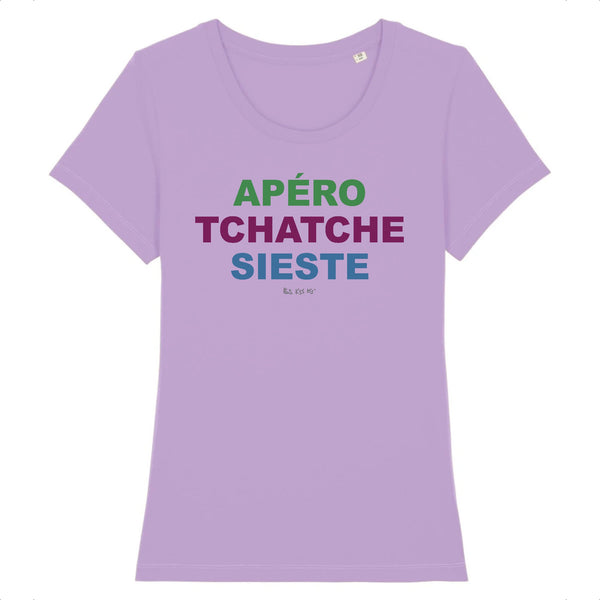 T-Shirt femme APÉRO TCHATCHE SIESTE