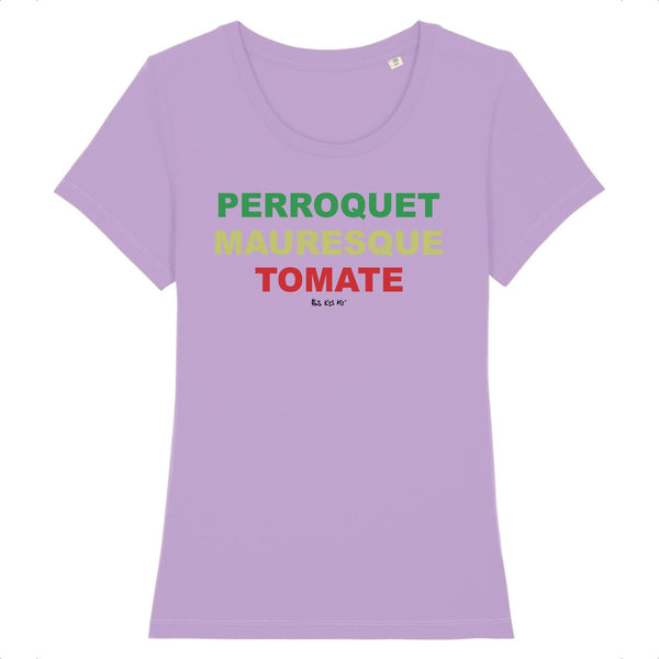 T-Shirt femme PERROQUET MAURESQUE TOMATE