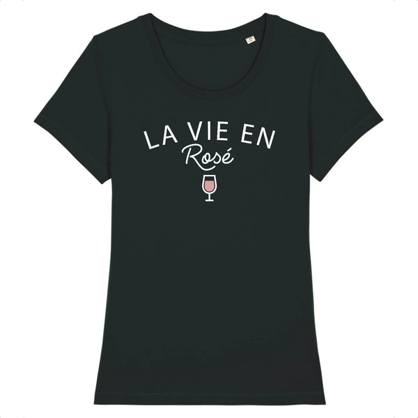 T-Shirt femme LA VIE EN ROSÉ