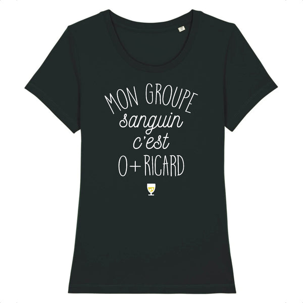T-Shirt femme GROUPE SANGUIN O + PASTIS