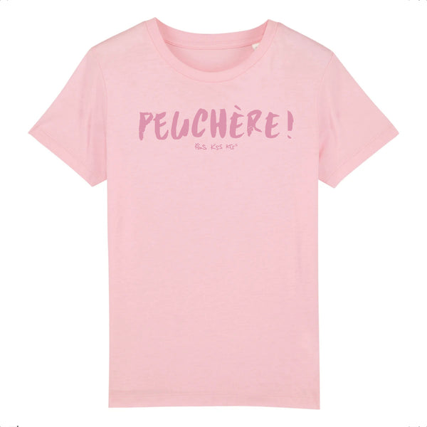 T-Shirt fille PEUCHÈRE ! Print ROSE