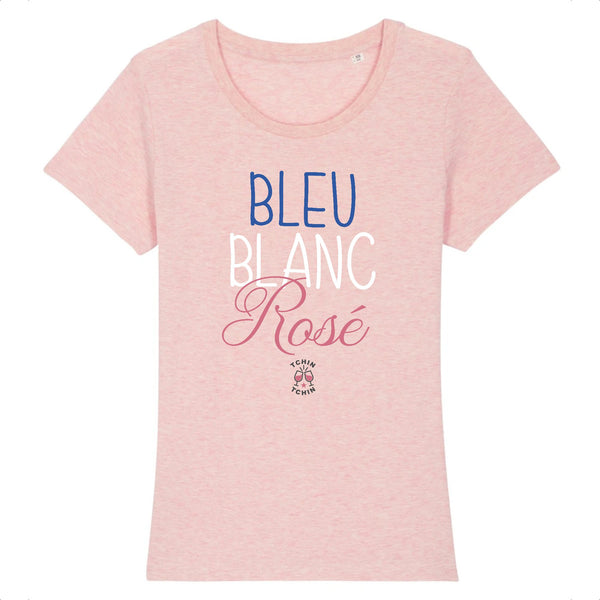 T-Shirt femme BLEU BLANC ROSÉ