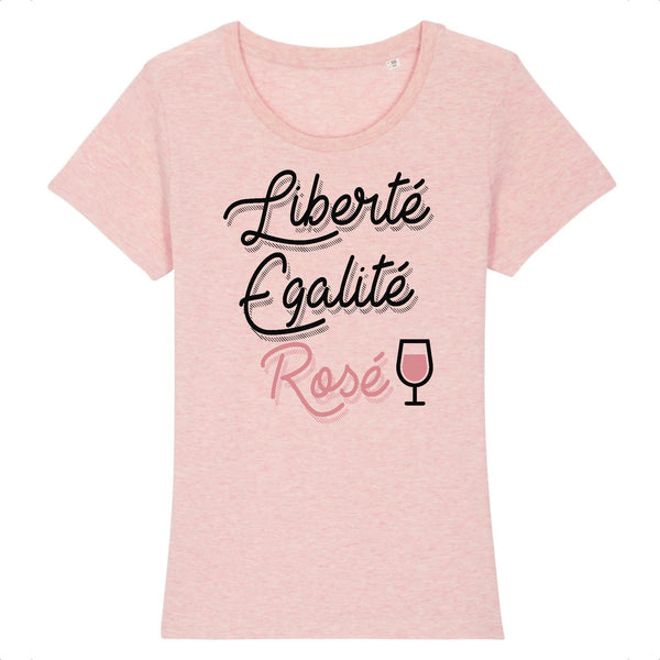 T-Shirt femme LIBERTÉ ÉGALITÉ ROSÉ
