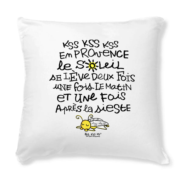 Housse de coussin LE SOLEIL SE LÈVE DEUX FOIS