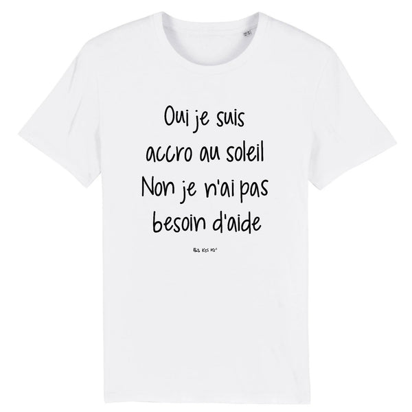 T-Shirt homme OUI JE SUIS ACCRO AU SOLEIL