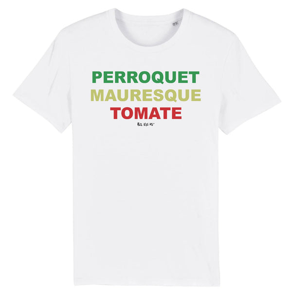 T-Shirt homme PERROQUET MAURESQUE TOMATE