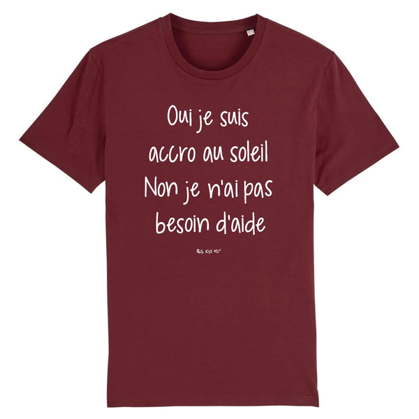 T-Shirt homme OUI JE SUIS ACCRO AU SOLEIL