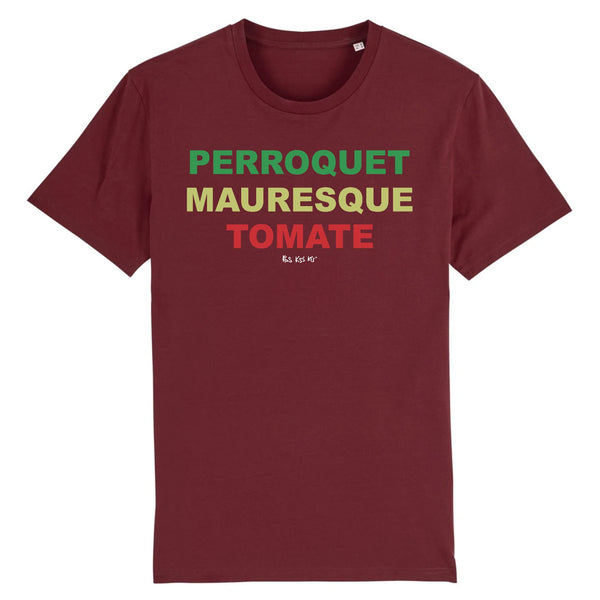 T-Shirt homme PERROQUET MAURESQUE TOMATE