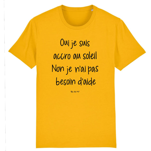 T-Shirt homme OUI JE SUIS ACCRO AU SOLEIL