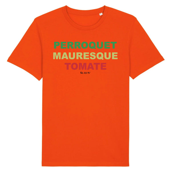 T-Shirt homme PERROQUET MAURESQUE TOMATE