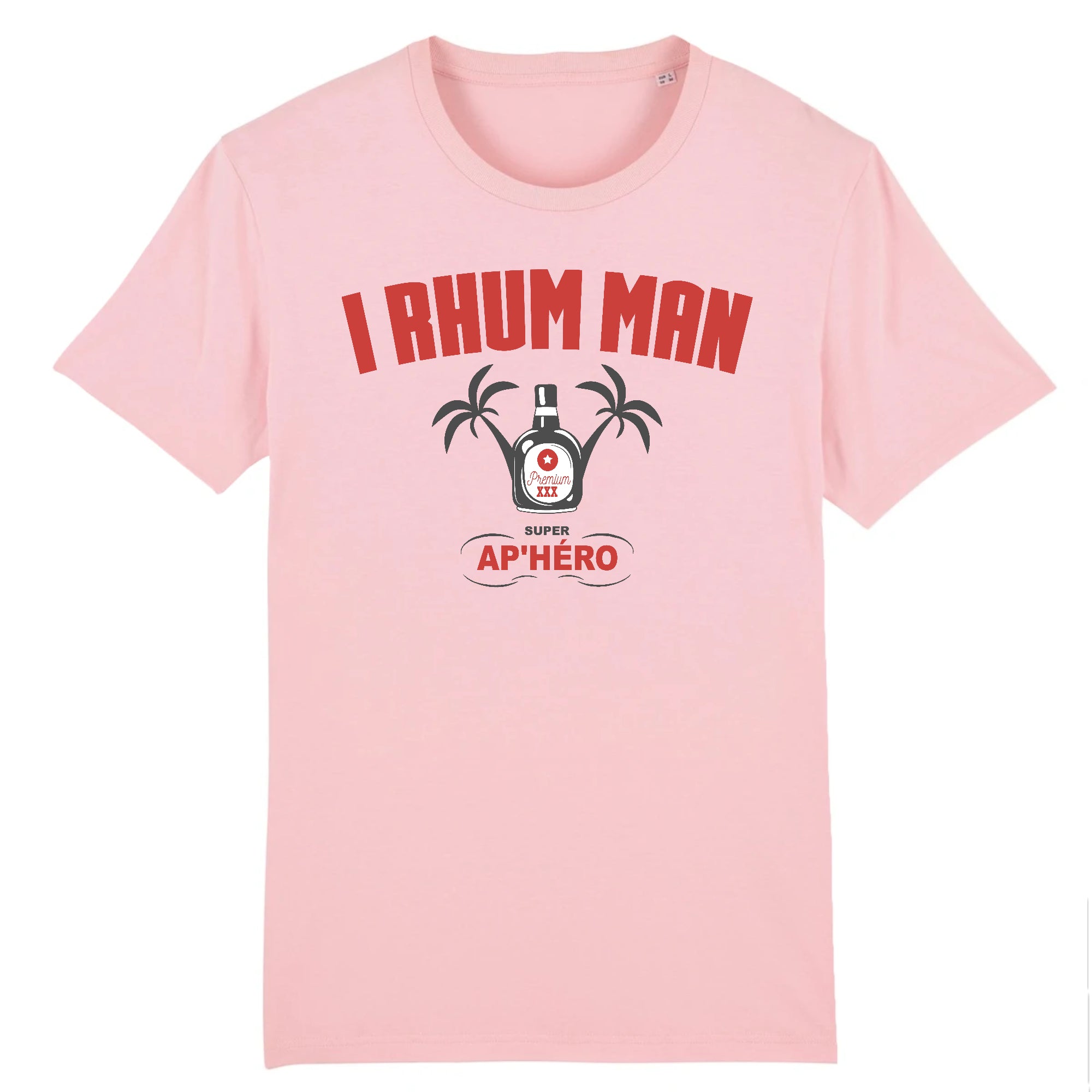 T-Shirt humour Homme I Rhum Man, 2 couleurs au choix bleu ou noir